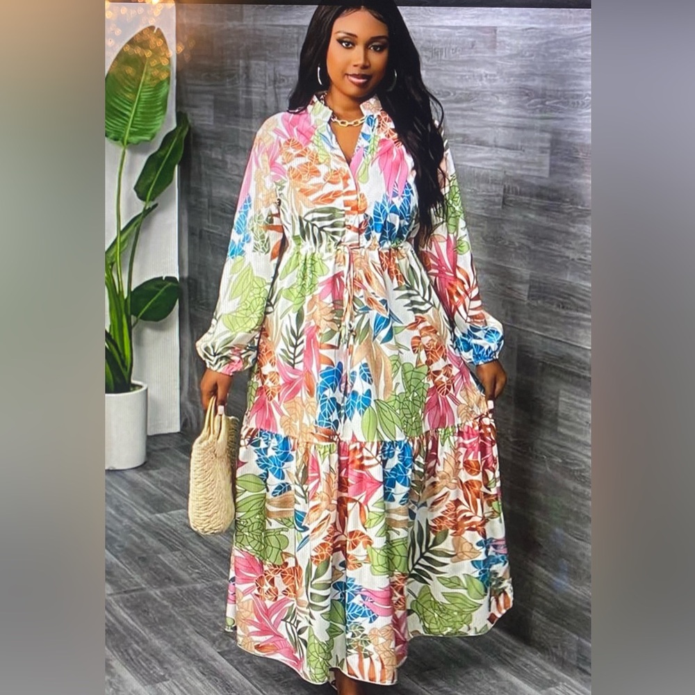 Floral Multicolor Maxi Dress